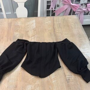 Black Off-Shoulder Top